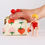 Thumbnail: Handmade kisslock fabric purse - Color mum - Strawberry in shell