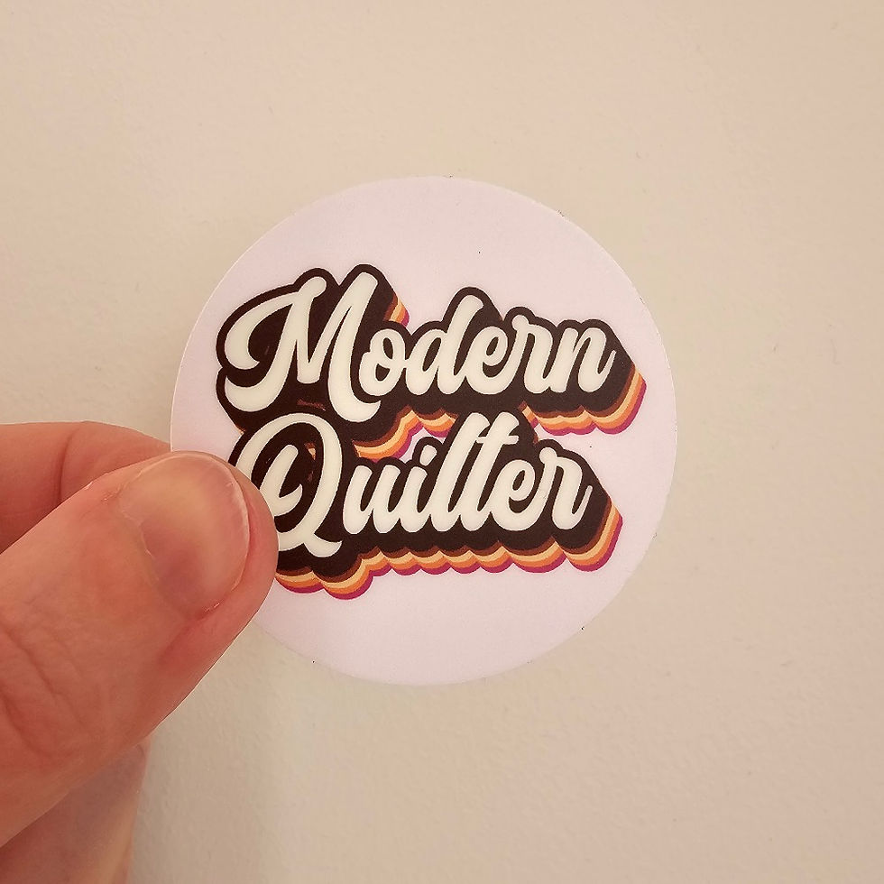 Miniature : Set of 2 quilting stickers - Modern Quilter / It's a quilt
