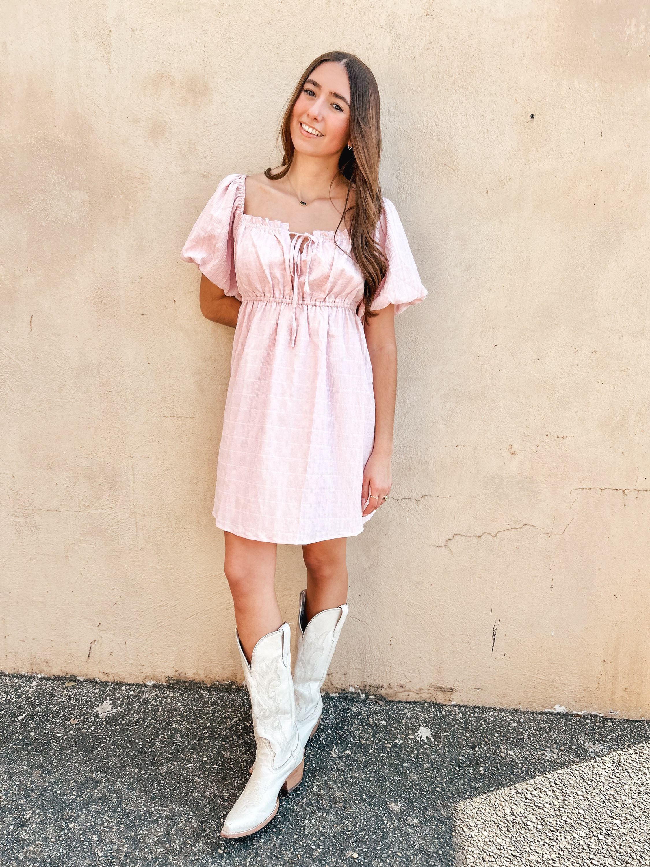 Bubble Sleeve Mini Dress