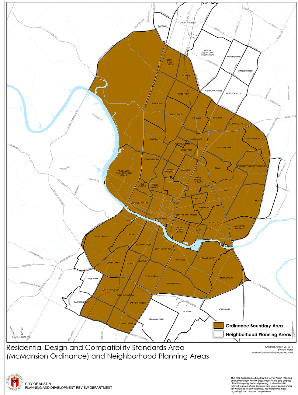 Austin McMansion Map from Municode