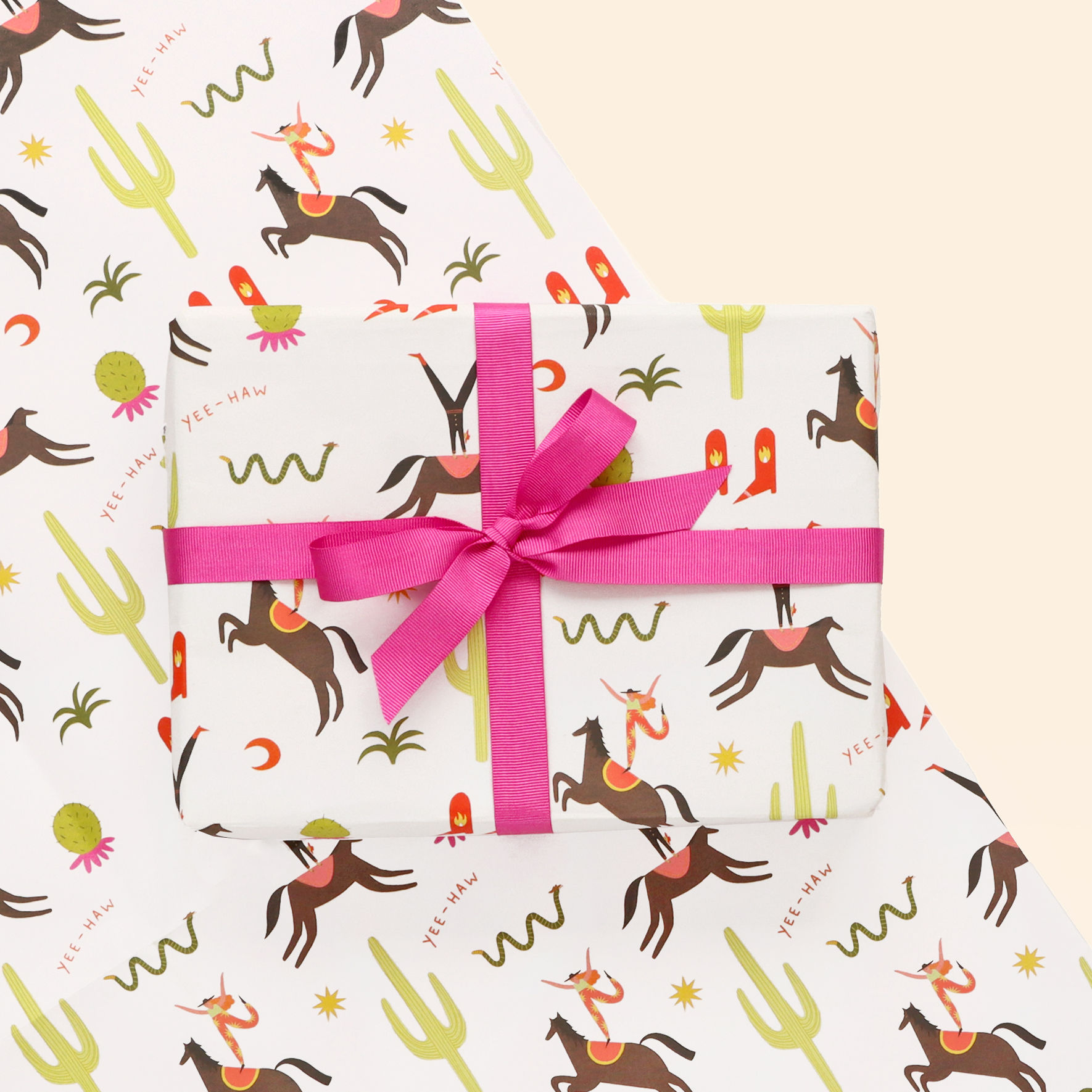Cactus Cowboys Wrapping Paper Sheet