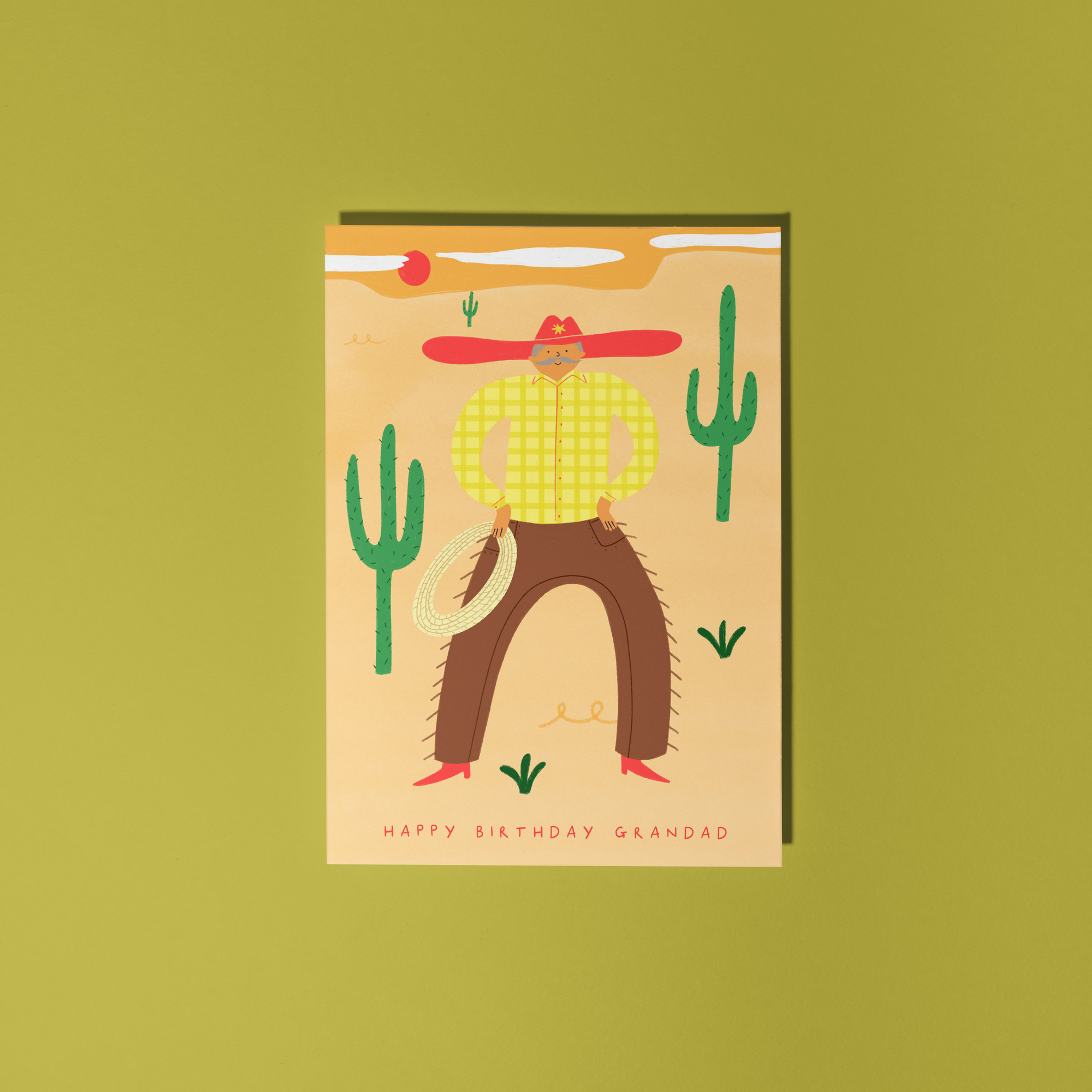 Cowboy Grandad Birthday Card