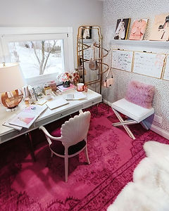 a-bold-feminine-home-office-with-a-refin