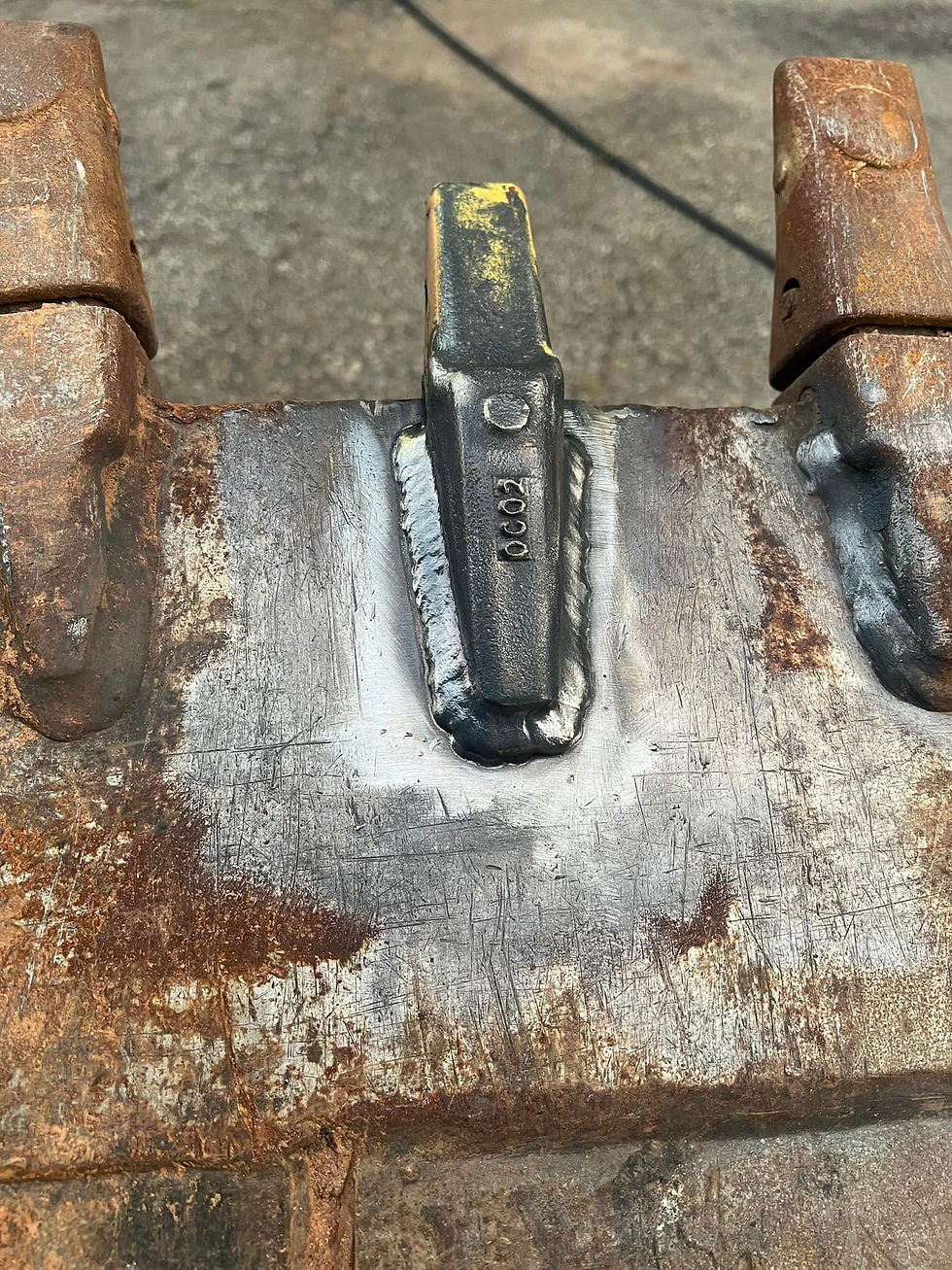 Welding repair of new CAT shank in Georgia – mobile heavy equipment fabrication