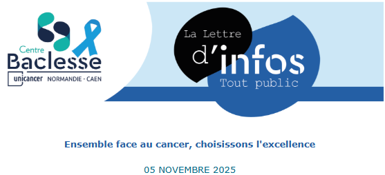 La NEWSLETTER de novembre 2025 du Centre François Baclesse