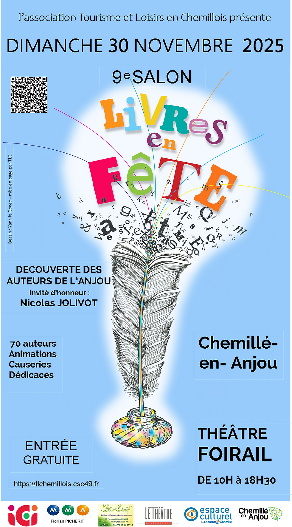 9e salon "Livres en fête" à Chemillé-en-Anjou (49120) - 30 novembre 2025