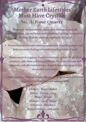 Mother Earth Must Have Crystals No 3 Rose Quartz
