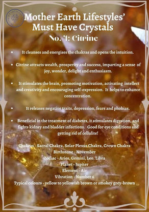 Mother Earth’s Must Have Crystals No 4 Citrine