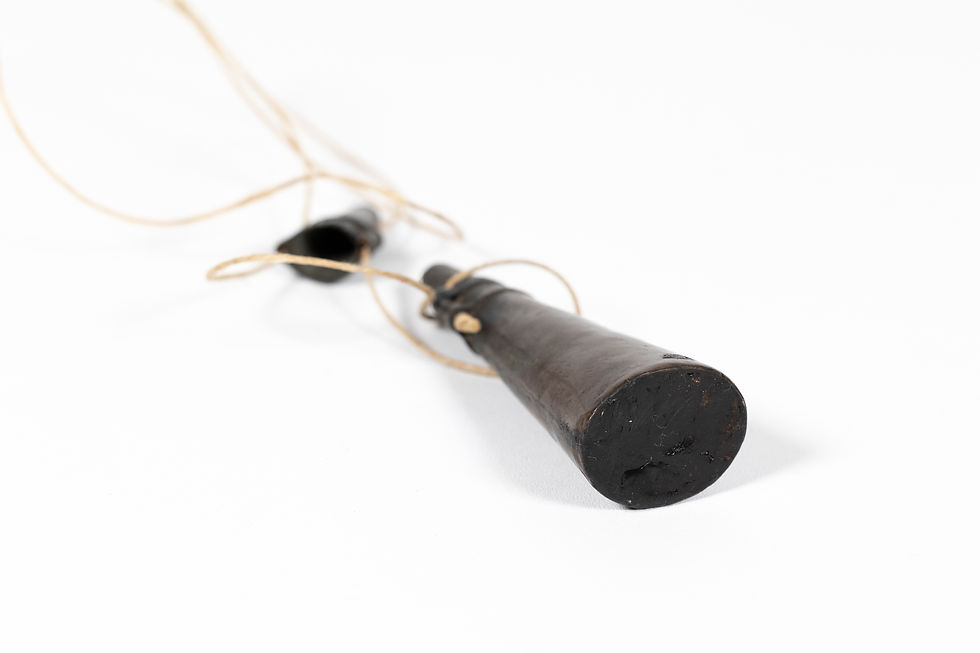 Thumbnail: Hauv Yaum Tooj Daj | Antique Hmong Brass Priming Flask