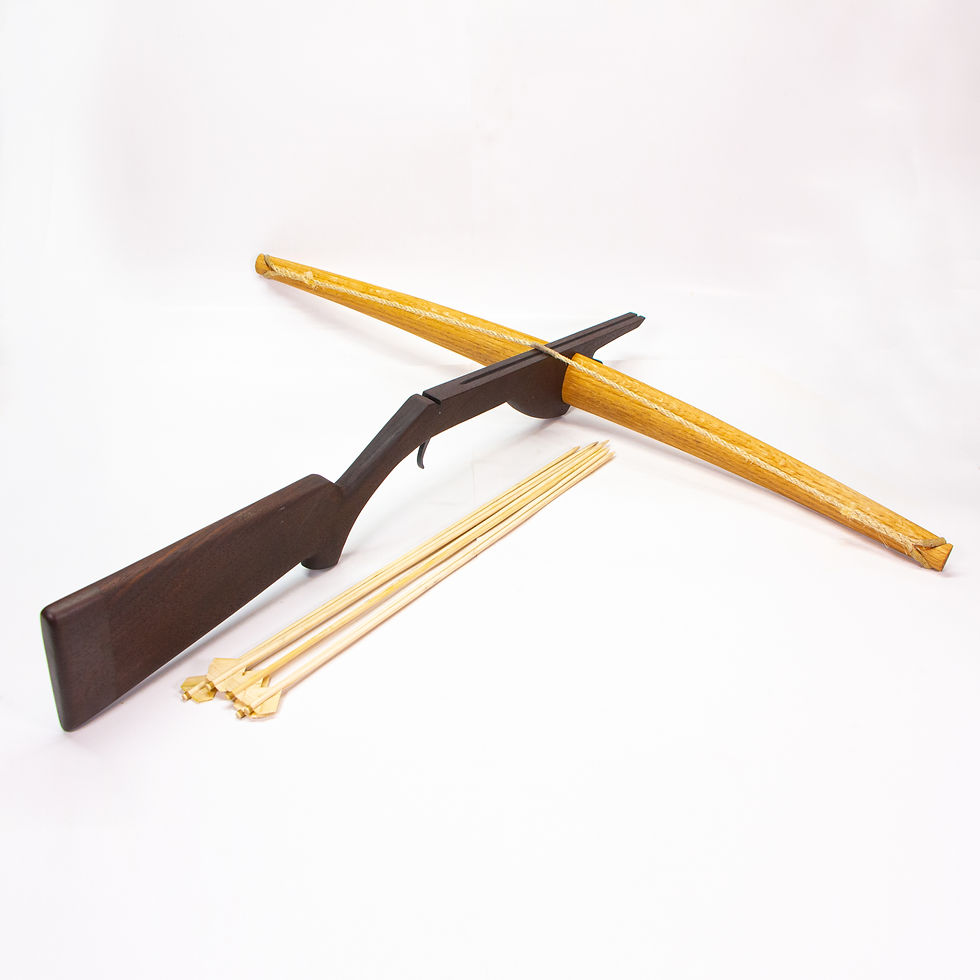 Thumbnail: Full-Size 36-inch Hmong Gunbow | Walnut & Red Oak