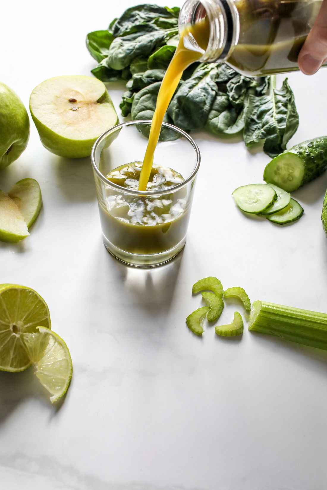 Jugo verde con vegetales