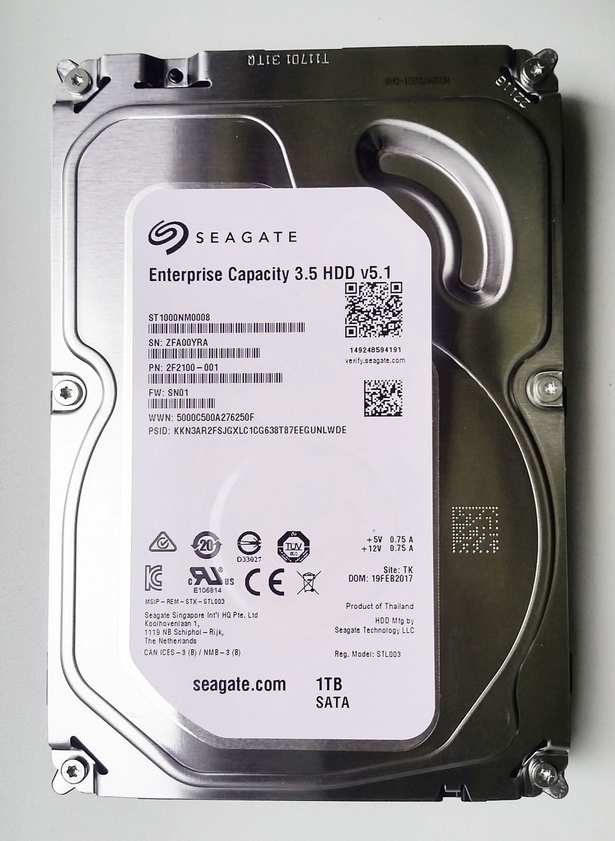 1TB ST1000NM0008-2F2100 Hard Drive