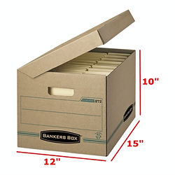 Banker box dimensions