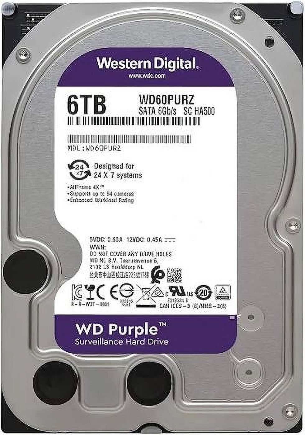 6TB WD60PURZ Hard Drive