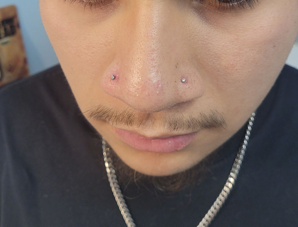 double nostril piercing