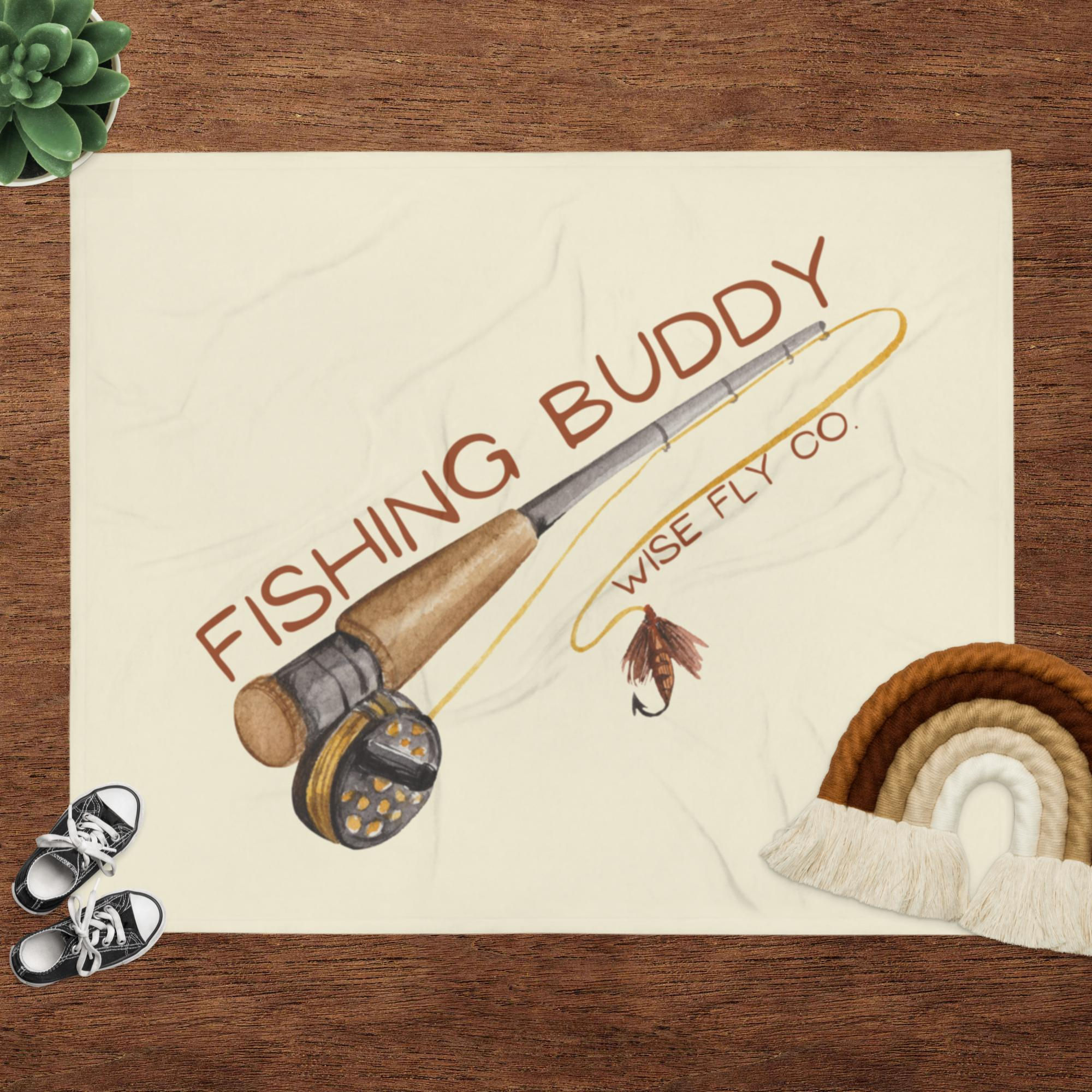 Kids "Fishing Buddy" Throw Blanket