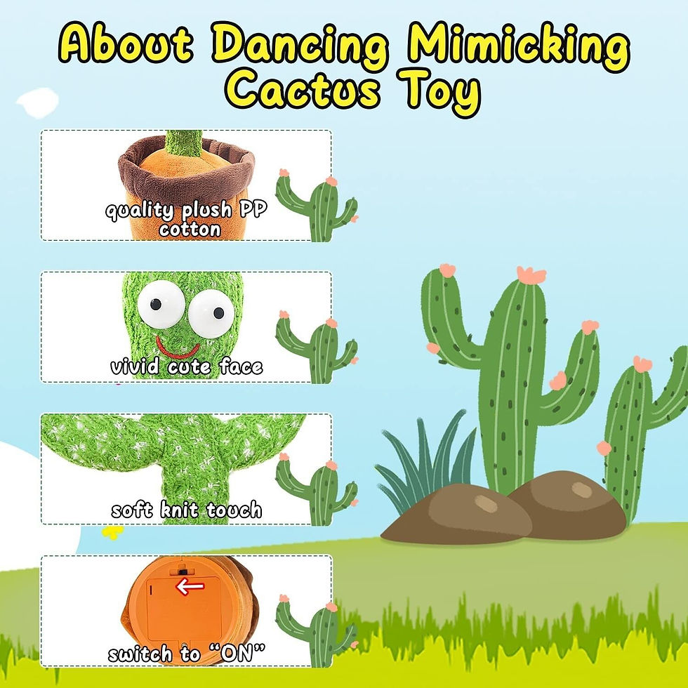 Miniatura: Dancing Cactus Plush Toy Doll Electronic Recording Shake With Song Funny Gift US
