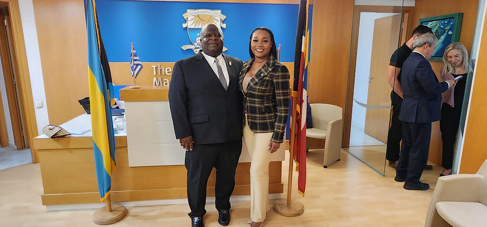Courtesy Call to the Staff at the Bahamas Maritime Authority Greece Office during a visit focused on collaboration and recognizing the contributions of the Greece team.