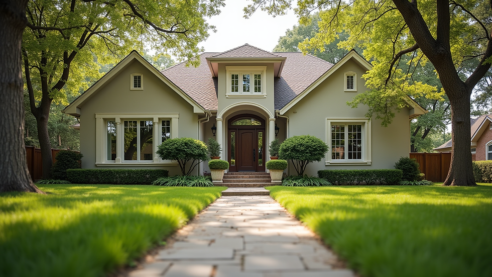Eye-level view of a well-maintained Mont Belvieu home with a welcoming front yard