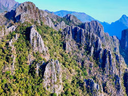 Limestone Cliffs in Vang Vieng, Laos