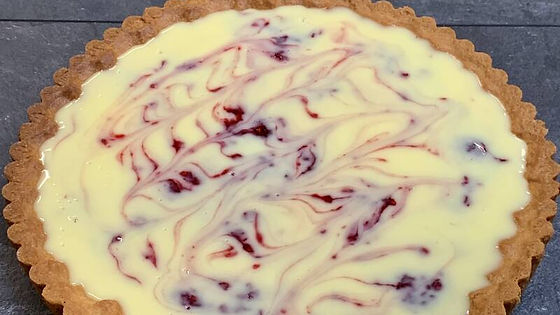 Witte chocolade taart