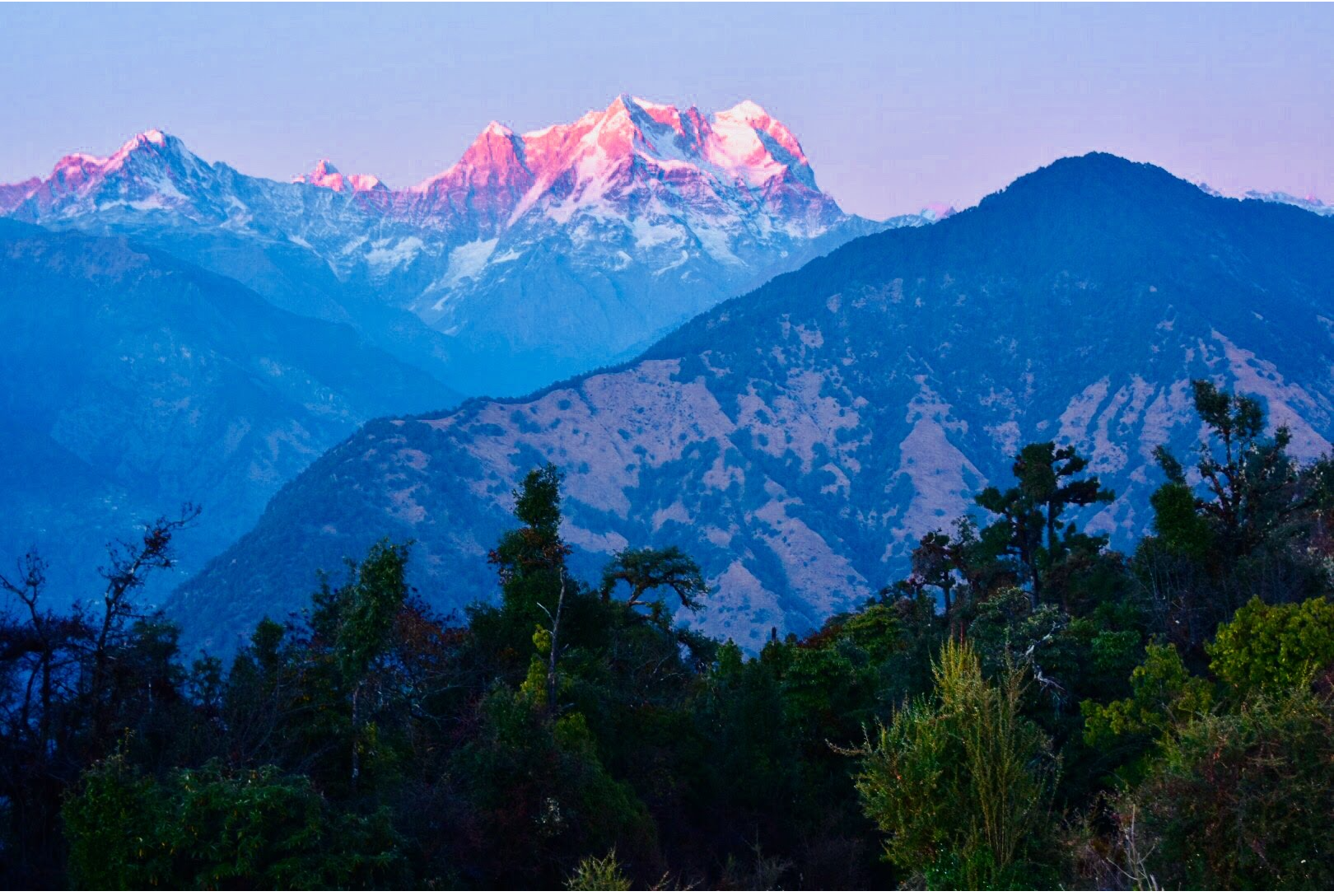 The Himalayas at Sunrise Standing Tall and Completely Present