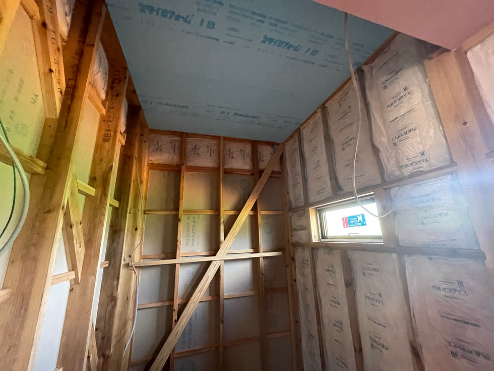 浴室 断熱材施工状況