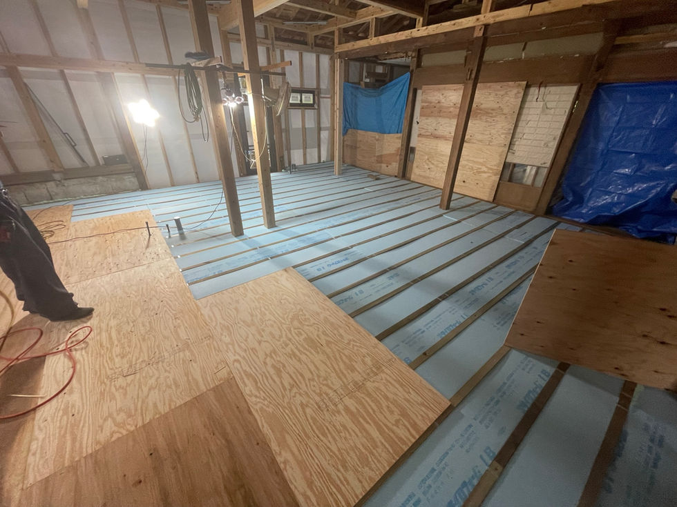 リフォーム 床断熱施工状況