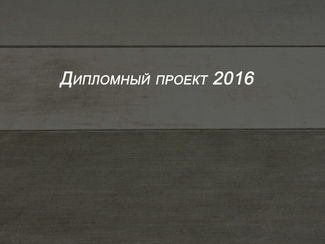 Дипломный проект 2016