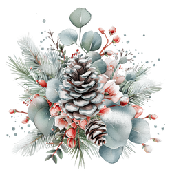 104 - _January Florals_ Clipart Collection