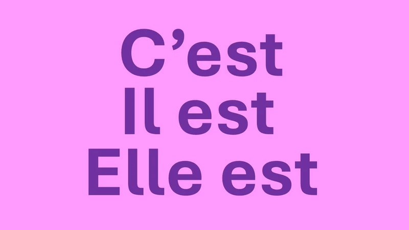 How to use C’est, Il est, and Elle est in French sentences.