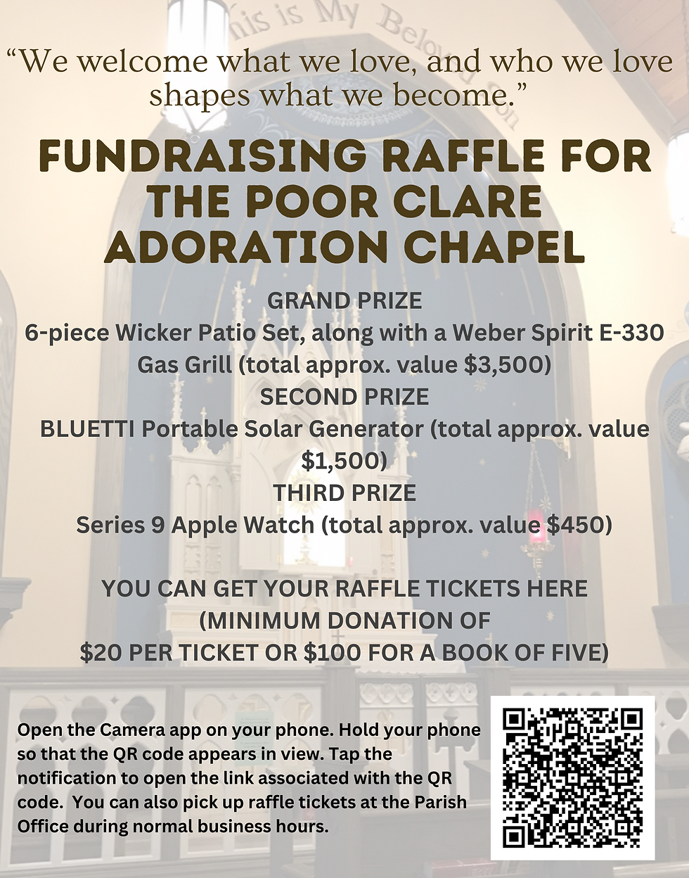 Chaplaincy Raffle Fundraising | SFOA Church