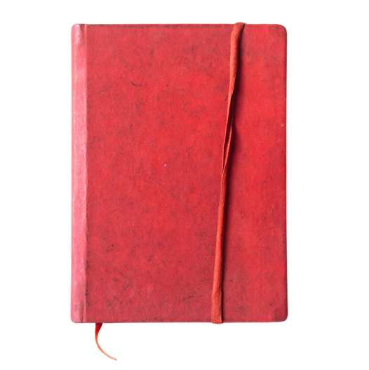 Caderno com capa laranja com elastico