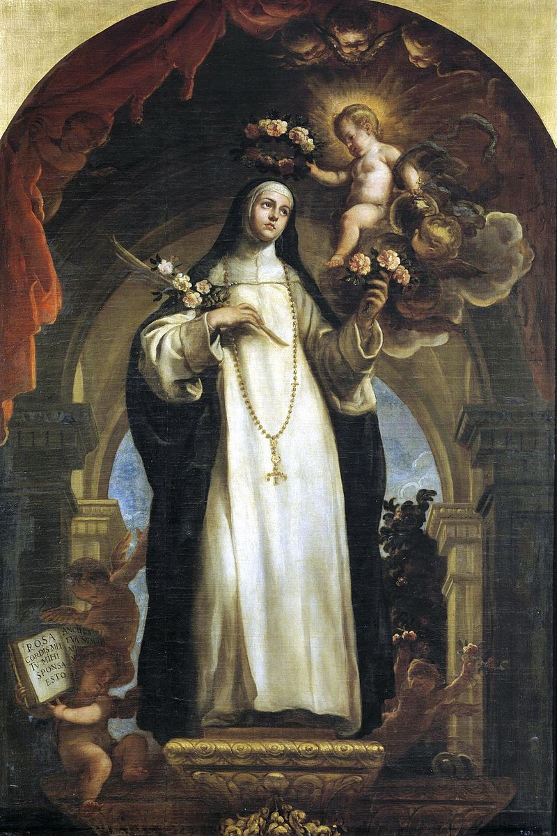 Saint Rose of Lima by Claudio Coello (1642–1693), in the Prado Museum, Madrid, Spain.