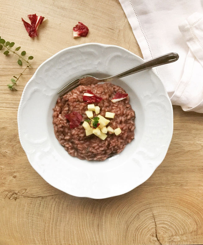 RISOTTO RADICCHIO ASIAGO E MELE RENETTE