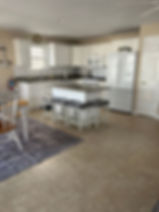 Kitchen has seating for 11