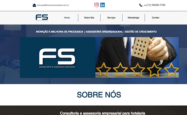 Site FS Consultoria desenvolvido por TX Publicidade