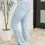 Thumbnail: Alexis High Rise Control Top Slit Hem Slim Bootcut Jeans