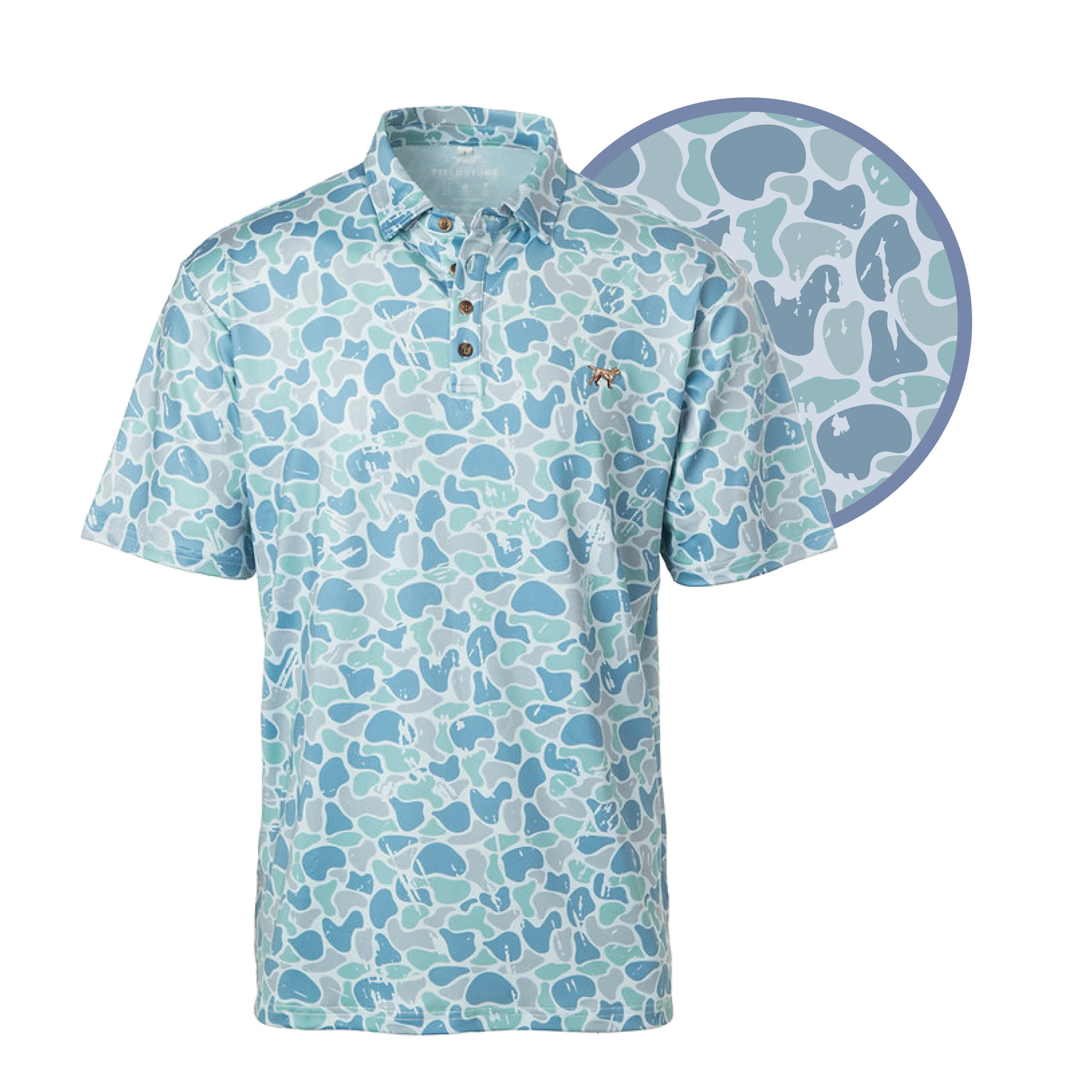 Saltwater Camo Polo (R894)