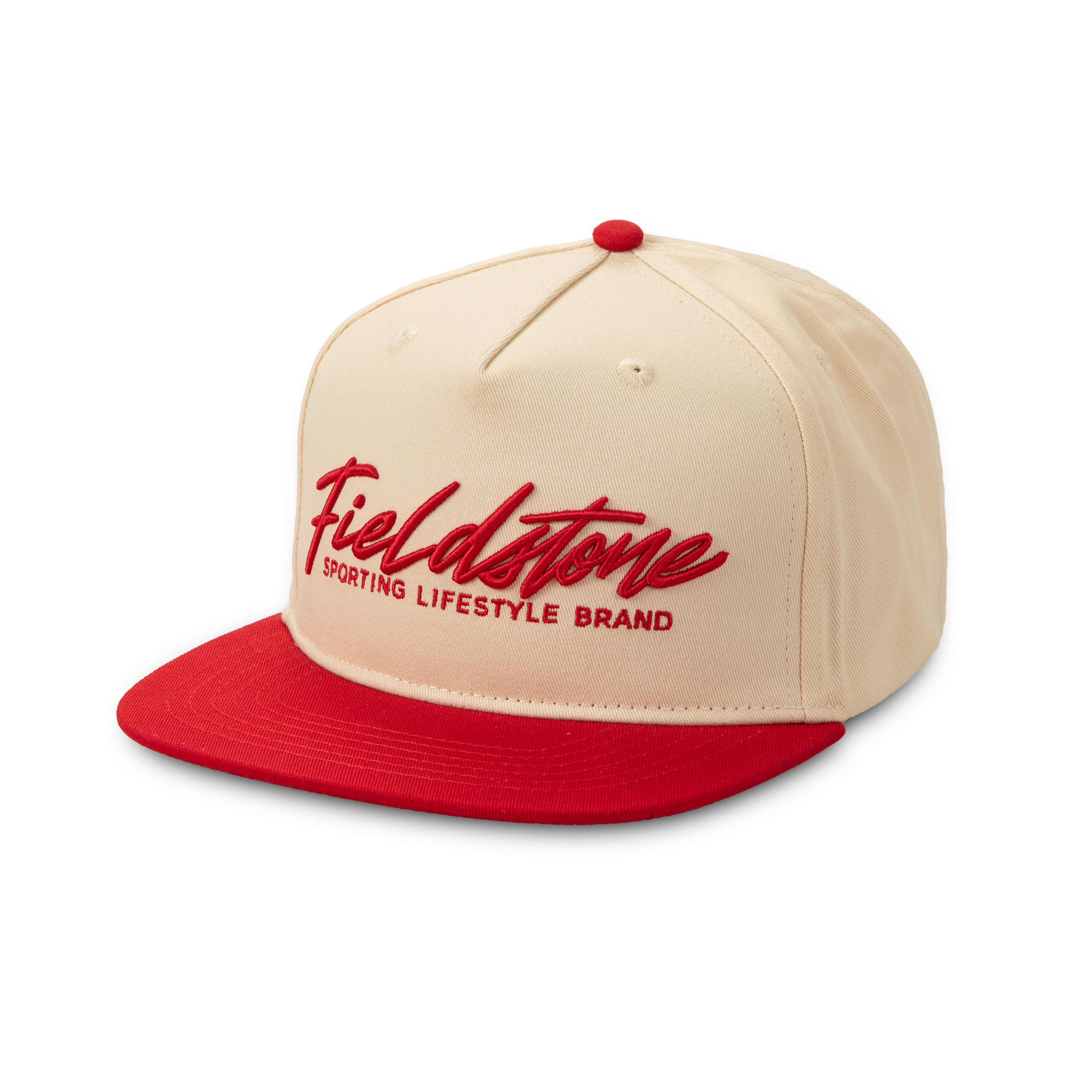 Red Canvas Script Logo Hat (RH-238)
