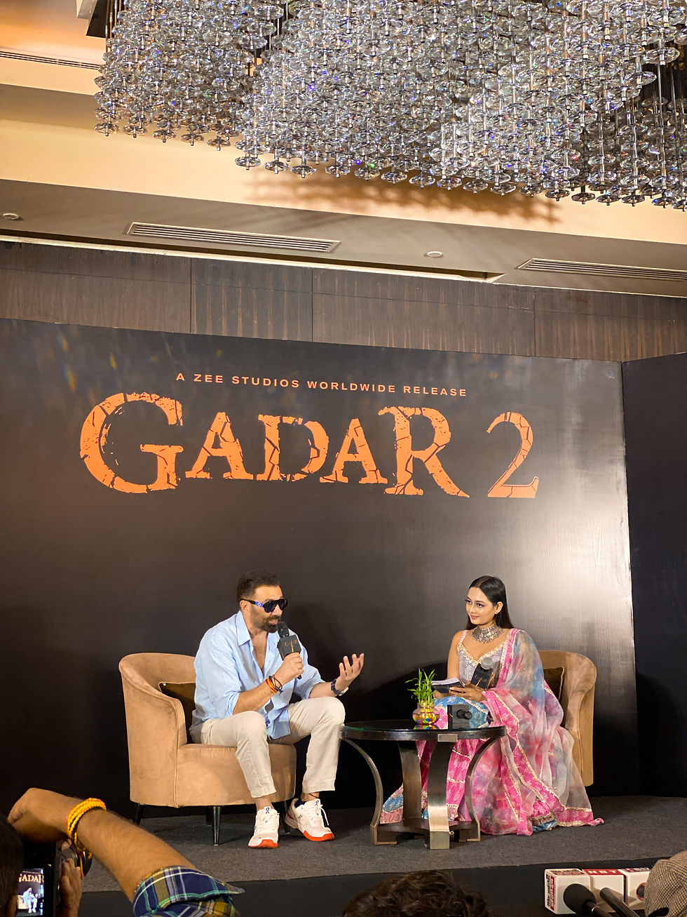 nchor Priyanca hosting a celebrity event with Sunny Deol