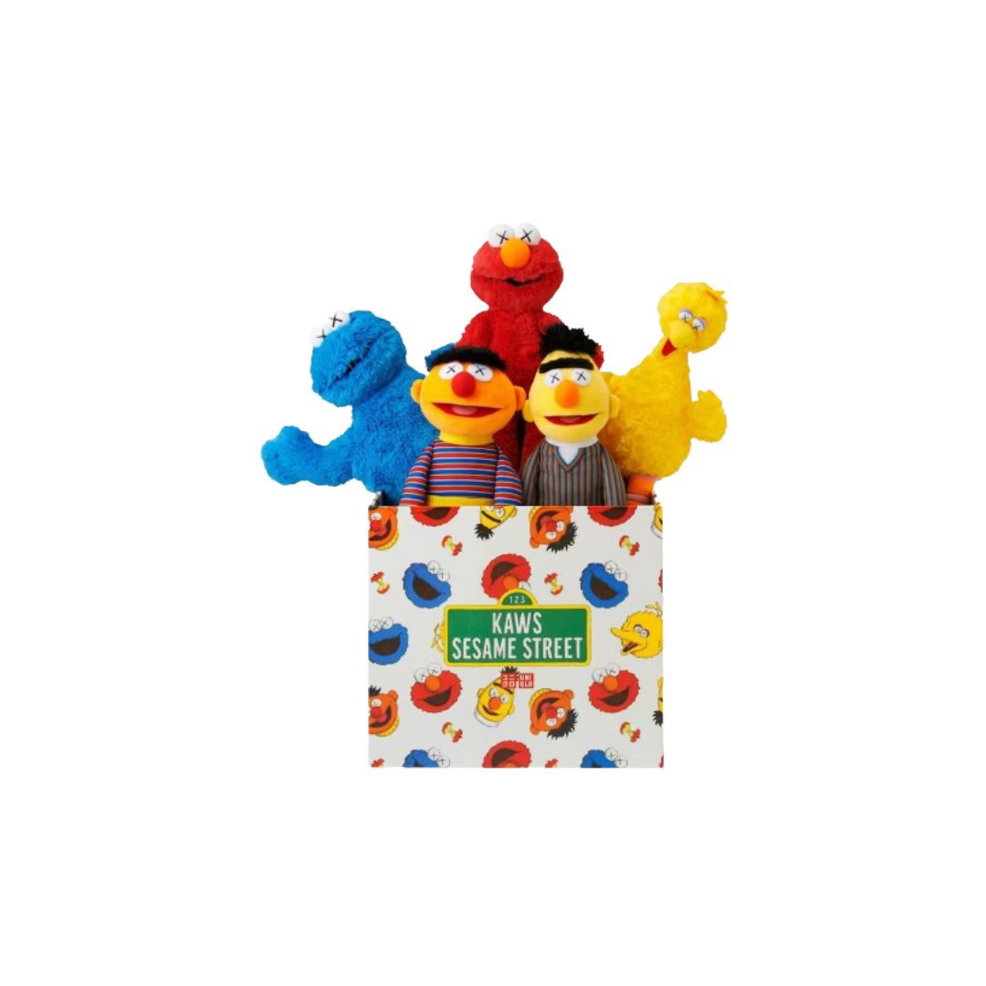 KAWS x Uniqlo Sesame Street Plush Toy Complete Set