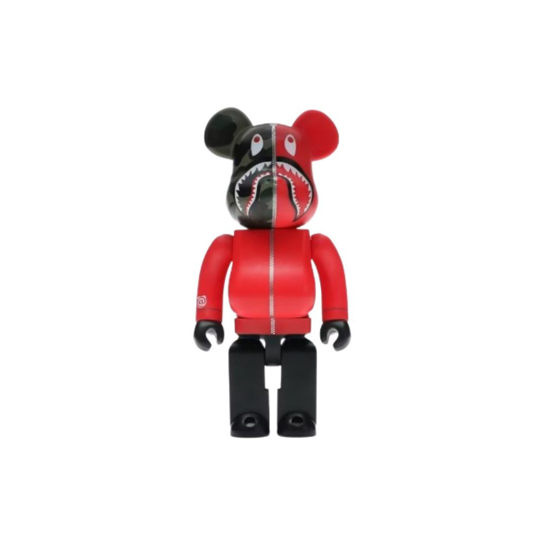 Bearbrick x BAPE 1st Camo Shark 400% RED