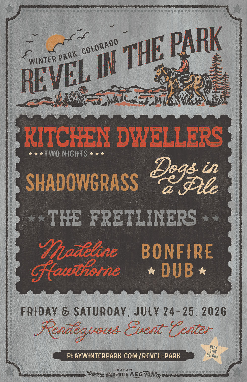 Shuttle to Show: The Kitchen Dwellers - Revel in The Park at Rendezvous Event Center: Day 2