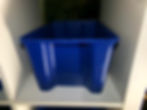 BLUE PLASTIC BINS