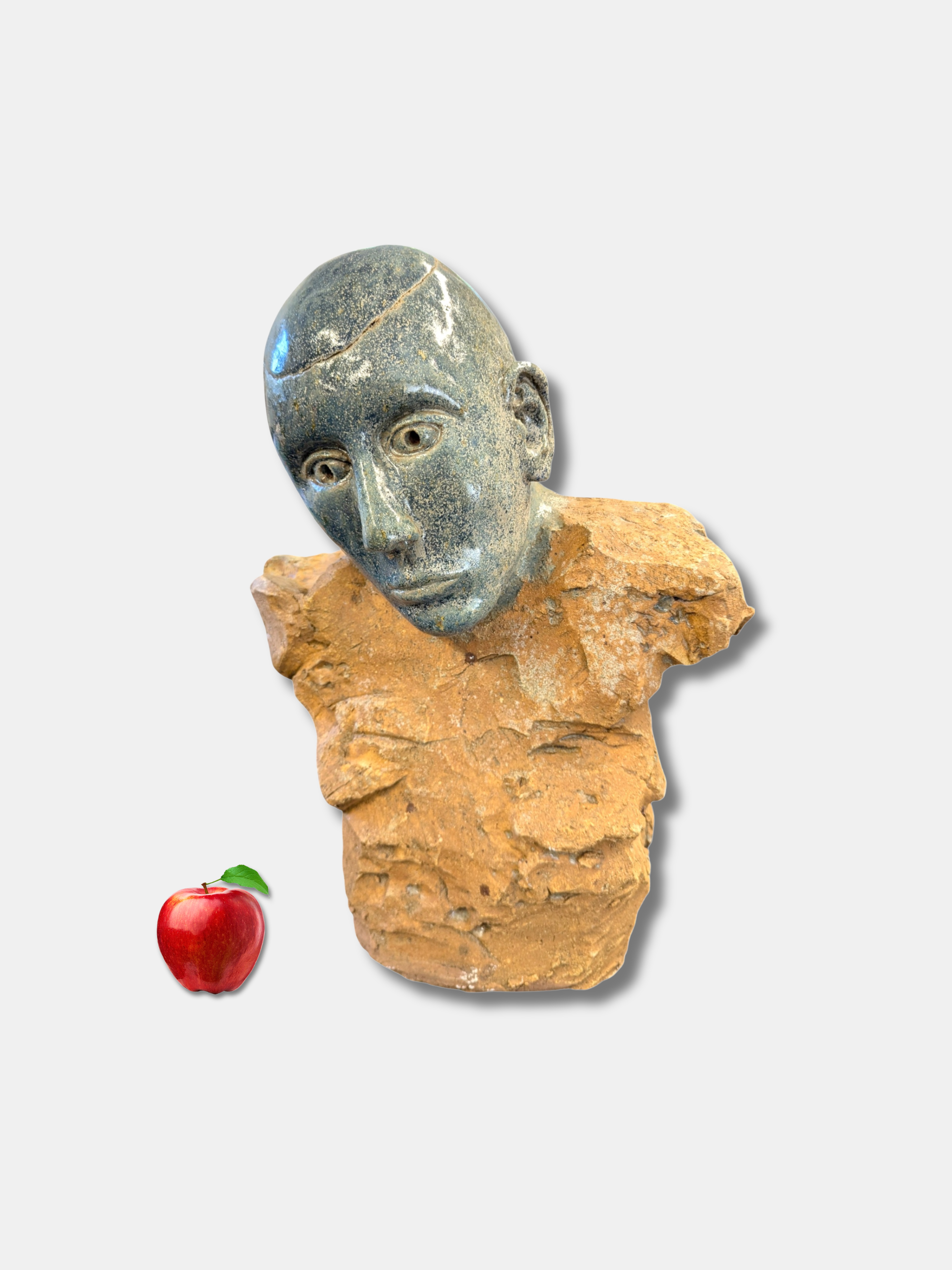 20th Century, Glazed and Stoneware, Bust in the Brutalist Manner (English)