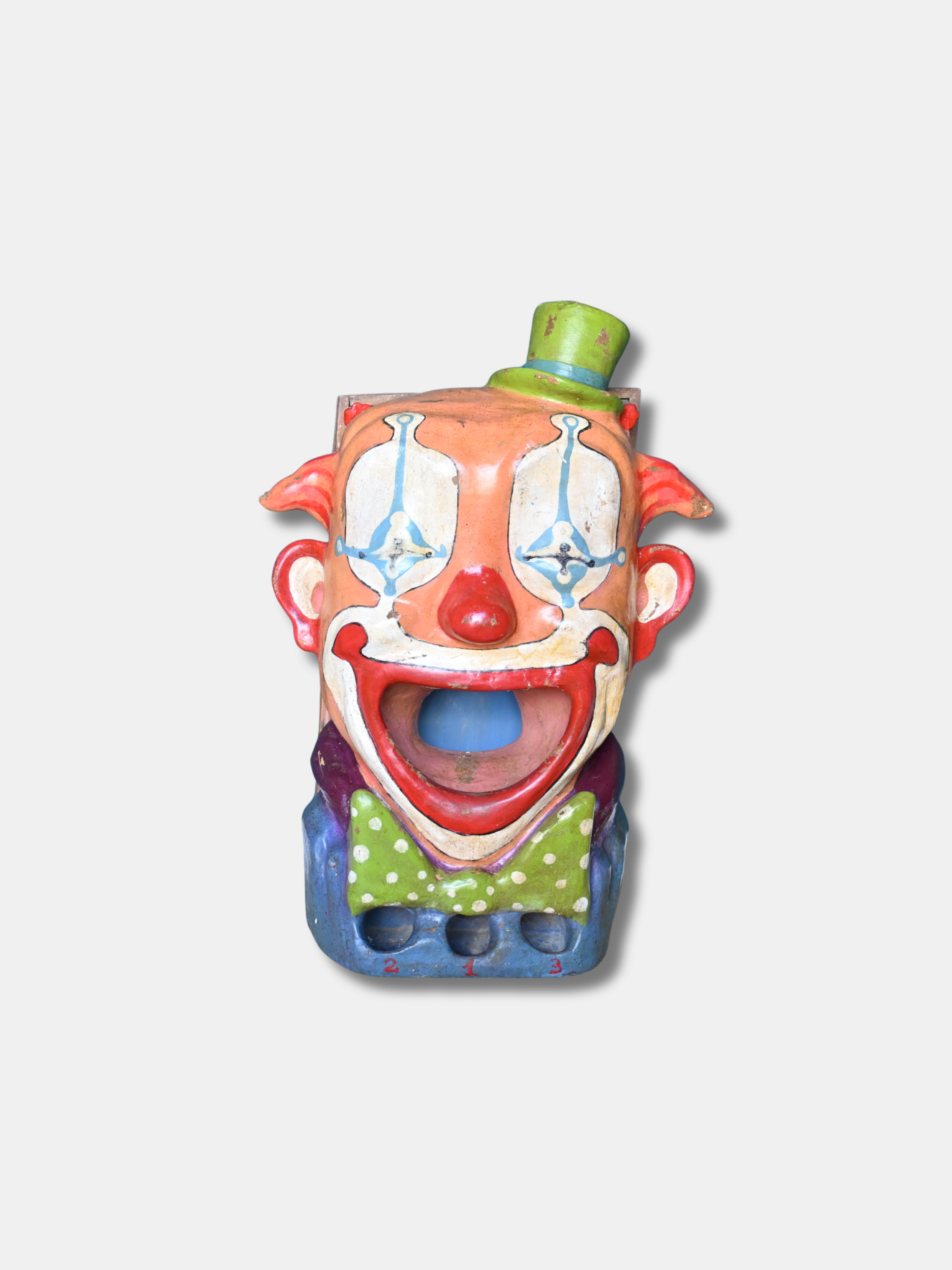 C. 1920, Circus Clown, Ball Swallower in Papier-Mâché (French)