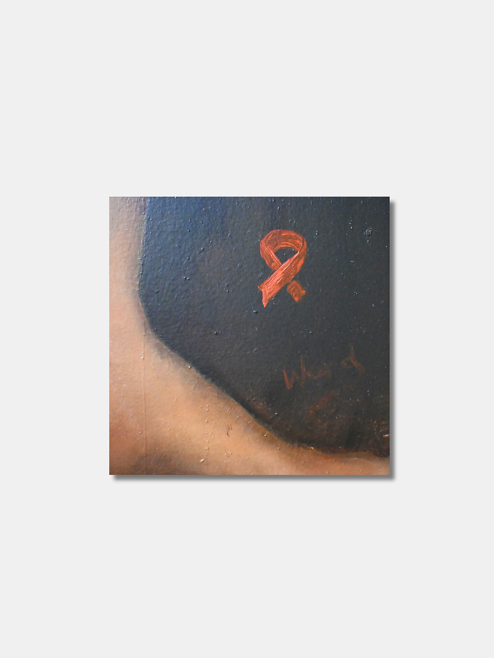 Thumbnail: 2001, Framed Oil on Board, Masked Nude Male, Signed (Dutch)