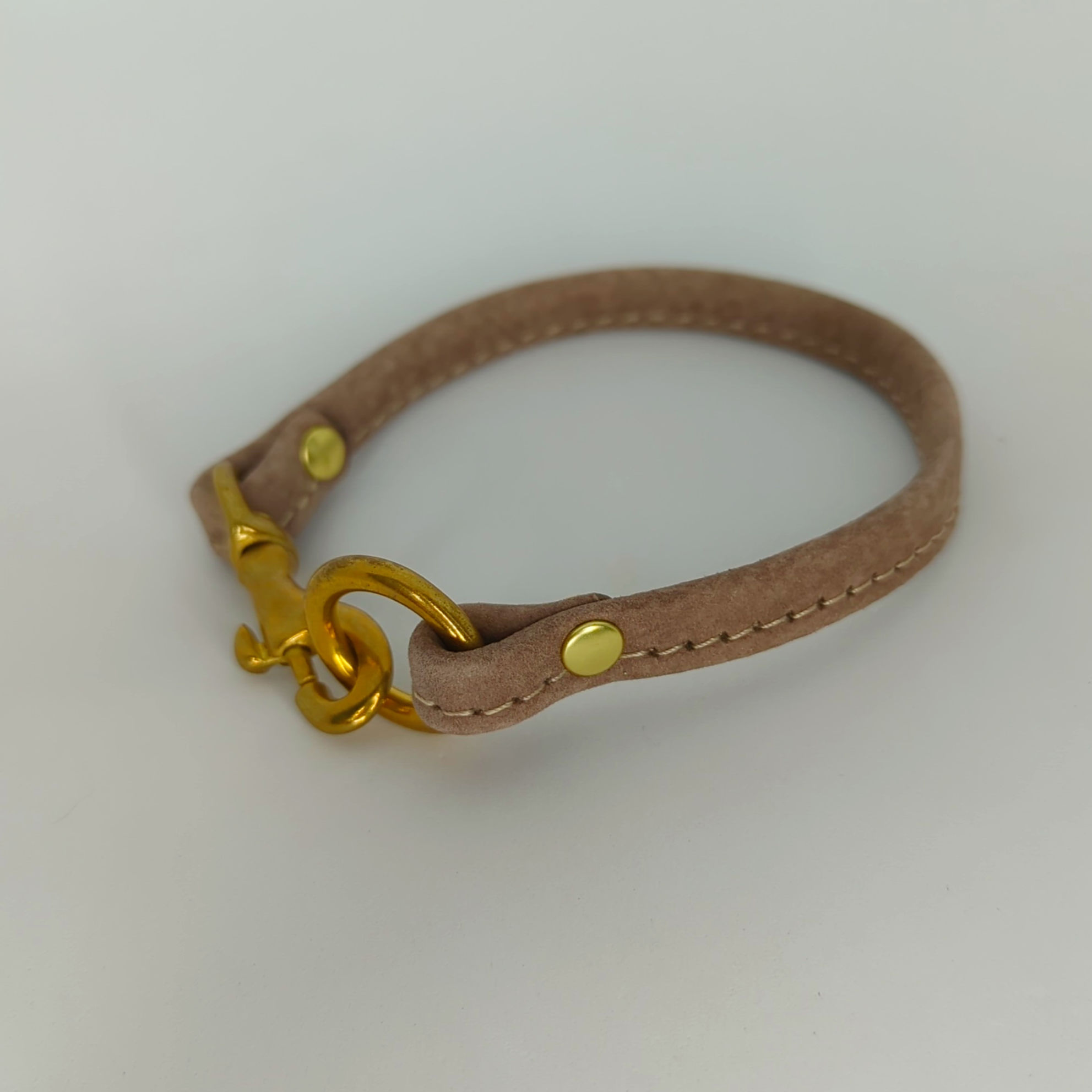 Markenband mit Karabiner Toffee 25cm Halsumfang