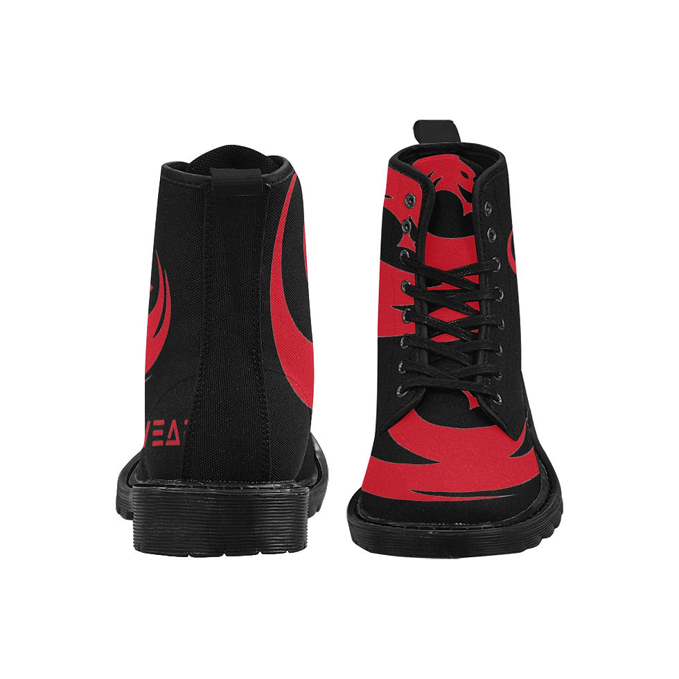 Thumbnail: Petty Log Martin Boots for Men (Black) (Model 1203H)